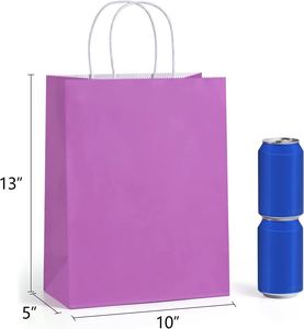 BagDream - Paquete de 24 Bolsas de Regalo de Papel Kraft de 10x5x13 con Asas, Colores Arcoíris Surtidos para Bodas, Baby Showers, Cumpleaños - Product Image 2