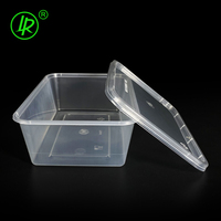 Boîtes à lunch rectangulaires en plastique transparent de qualité alimentaire LR 750 ml pour la vente à emporter