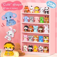 Mini blocs de construction animaux en particules, ensemble de petites briques à assembler soi-même, jouet éducatif créatif pour enfants, cadeau