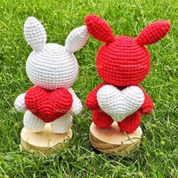 Mini lapin fait main pour l'amour, crochet, bibelot, cadeaux personnalisés pour enfants pour les mariages et les fêtes, pour Halloween et Noël