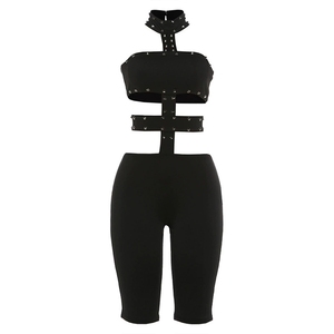 641 Nuevo Mono de Color Liso con Cuello Alto y Ajuste Ceñido que Estiliza la Figura - Product Image 6