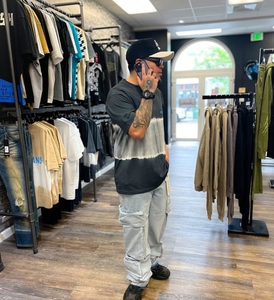 High Quality Heavyweight Graphic Oversized T-Shirt for Men <strong>Custom</strong> Screen <strong>Print</strong> Drop Shoulder Cropped Heavy Cotton Knitted Fabric - Product Image 3