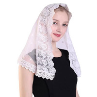 Voile de chapelle noir en dentelle florale pour femme, couvre-chef gothique pour mariage et Halloween, style espagnol, look élégant et chic