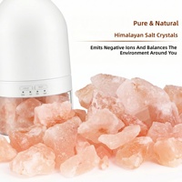 Diffuseur d'huiles essentielles en cristal de sel de l'Himalaya, humidificateur ultrasonique à faible bruit, pulvérisateur de brume automatique, 150ml