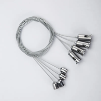 Kit de suspension de pince de câble métallique en fer réglable pour lampe à panneau