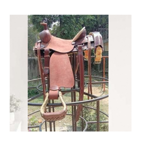 Selle de cheval occidentale en cuir de nouvelle génération avec des caractéristiques antidérapantes réglables, construction ergonomique robuste, siège confortable - Product Image 2