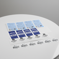 Autocollants adhésifs personnalisés avec code QR, imprimés recto-verso, papier synthétique laminé, double couche, forte adhérence
