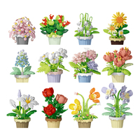 NOUVEAU Nano Blocks Rose Tournesol Plante Fleur Mini Briques Blocs de Construction Cartoon Jouets Enfants CLC7219-7230