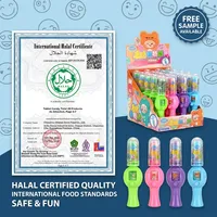 Sucette rotative créative à visages changeants avec bonbon dur de 10g, jouet amusant pour enfants, idéal pour les fêtes