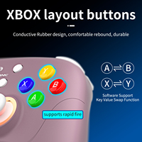 Manette de jeu Anbernic RG P01 BT, manette de jeu, joystick, disposition X-BOX avec effet d'éclairage RVB pour PS2/PSP, console portable