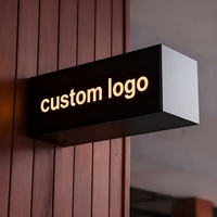 Boîte à lumière LED double face en acrylique et aluminium pour publicité extérieure, enseignes commerciales, restaurants, salons et barbiers