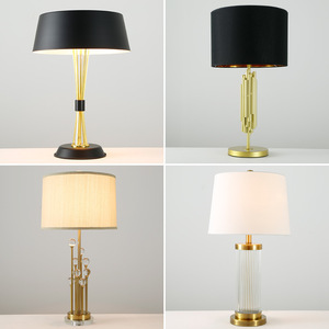 European Modern Brass Floor Lamp with Linen Shade LED <b>Touch</b> Control Eco-Friendly Desk Lamp for Indoor Use - Product Image 4
