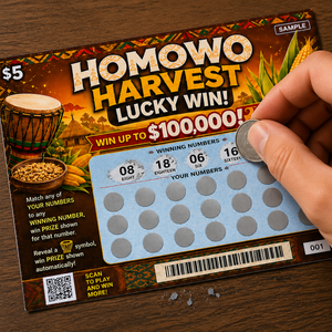 Factory Custom Harvest Festival Theme Winning Offset Printing Scratch Instant Full Color Print Lottery Scratch <b>Tickets</b> - Product Image 3