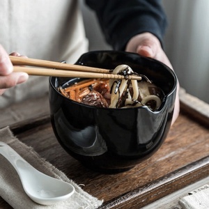 Juego de cuencos <span class=keywords><strong>Ramen</strong></span> de porcelana <span class=keywords><strong>japonesa</strong></span>, juego de cuencos de 5 pulgadas para Pasta y fideos con <span class=keywords><strong>cuchara</strong></span>, palillos, cuencos de cerámica Japandi Soba Udon - Product Image 3