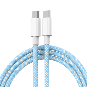 PD 60W C a C <span class=keywords><strong>Cable</strong></span> de carga <span class=keywords><strong>Usb</strong></span> tipo C <span class=keywords><strong>Cable</strong></span> Nylon trenzado 3A Carga rápida para carga de teléfono móvil - Product Image 1
