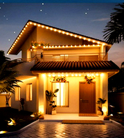 Meilleur prix pour éclairage LED de gouttière avec perles RVB lumineuses, corps en PC étanche pour décoration extérieure, points lumineux classés IP67