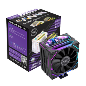 Lovingocool thiết kế mới argb màu <span class=keywords><strong>CPU</strong></span> làm mát không khí với 6 ống dẫn nhiệt nhôm tản nhiệt hỗ trợ AMD AM4 AM5 Intel LGA 1150 <span class=keywords><strong>1151</strong></span> - Product Image 1