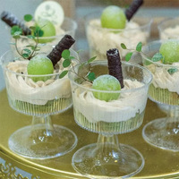 Gobelets jetables écologiques à paroi simple en plastique transparent avec cuillère, personnalisables avec logo, pour mousse, pudding, gelée, crème glacée, dessert