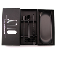 Kit d'entretien de bougies de luxe de haute qualité avec coupe-mèche, plateau à bougies, éteignoir et dissolvant de mèche, dans un coffret cadeau de Noël
