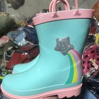 Nouvelles bottes de pluie pour enfants, garçons et filles, en tube de caoutchouc, imperméables et antidérapantes, design mixte, chaussures d'eau