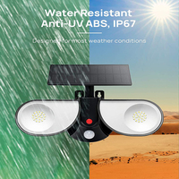 Lampes de sécurité étanches à panneau détachable Lampes solaires à capteur de mouvement PIR pour l'extérieur