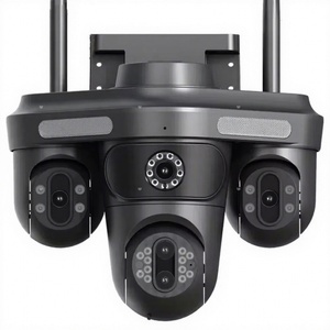 Caméra IP de sécurité réseau sans fil extérieure 360 PTZ Ultra HD 20MP 10K avec zoom optique 10X, Wi-Fi et 4 objectifs pour surveillance domestique à 4 points de vue - Product Image 1
