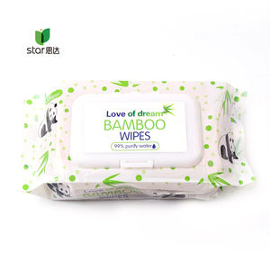 80 lembar Tisu Basah Ramah Lingkungan Organik Biodegradable dari Bambu Antibakteri untuk Membersihkan Tangan 100% Alami Tisu Basah Bayi - Product Image 5