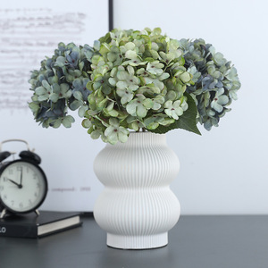 <b>Hydrangea</b> <b>Artificial</b> <b>Flowers</b> White Pink Yellow Brown Green Purple Blue Silk High Simulation Wedding Home Decor - Product Image 2