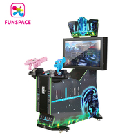 Funspace, Fabricant : Nouveau Modèle, 2 Joueurs, Simulateur de Machine à Tirer avec Pistolet, Jeu d'Arcade Intérieur à Monnayeur 42 Pouces pour le Jeu de Tir Alien