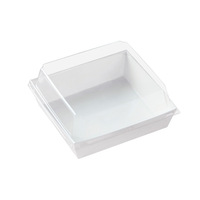Scatola per Sandwich in Plastica HONTA con Finestra per Alimenti per Bambini, Rotolo Svizzero, Prodotti da Forno, Goffrata e Laminata Opaca