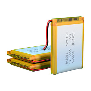Литий-полимерный аккумулятор OEM/ODM 5000 мАч 3,7 В с ресурсом 500 циклов, модель 115570, для потребительской электроники (вентиляторы) - Product Image 1