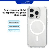 Étui de téléphone magnétique 2-en-1 PC+TPU, coque de protection antichoc à couverture intégrale anti-chute à quatre coins pour iPhone 16 Pro Max