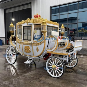 New Style Luxury Horse Carriage Carts Royal Electric Vehicle Wedding Carriage Horse Wagons Hot Selling with Lights - Product Image 4