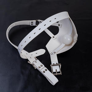 Masque de tête en cuir PU rembourré, masque de film, cosplay, bandeau, fête d'Halloween, masque de mascarade, masque de bouche, harnais de tête BDSM, masque de bondage, bâillon - Product Image 3