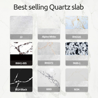 Carreaux de marbre artificiel en quartz blanc étincelant imperméables Runpin pour la décoration de la cuisine et de la salle de bain