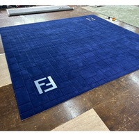 Tapis en laine fait main de haute qualité, bleu, épais, pour chambre à coucher et salon