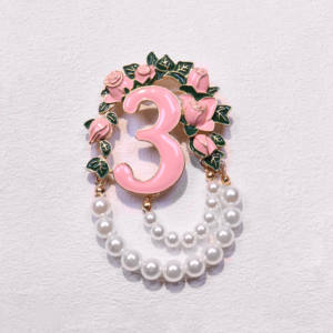 Regalo per Gruppo Sociale Universitario - Gioiello in Smalto Rosa 1908 - Distintivo di Amicizia Associazione <span class=keywords><strong>Sorelle</strong></span> Greche - Spilla Numerata da 1 a 20 - Product Image 4