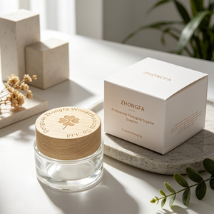 Custom Empty Cosmetic Cream <b>Containers</b> 5G 10G 15G 20G 30G 50G 100G With Natural <b>Bamboo</b> Wooden Caps - Product Image 2