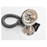 Kit de vidange et de vidangeur de lavabo de cuisine d'hôtel en acier inoxydable de luxe moderne, diamètre extérieur 114 mm, facile à installer