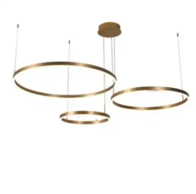 Suspended Aluminium Gold Modern Round Ring Chandelier Ceiling Circle Led Pendant Light