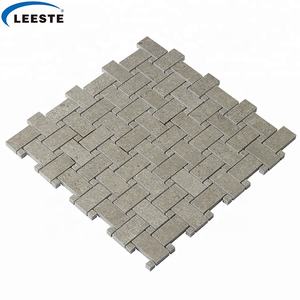 Design moderne Décoration de la maison Décoration murale Carrelage 1 ''X 2'' Panier Vague Motif Design Cendrillon Gris Marbre Mosaïque - Product Image 5