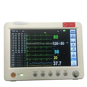 Thời gian thực dấu hiệu quan trọng ECG NIBP SpO2 HR Temp di động đa Thông số tim bệnh viện màn hình