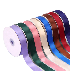 Bán buôn 1 inch 25mm tái chế <span class=keywords><strong>polyester</strong></span> satin <span class=keywords><strong>Ribbon</strong></span> Rolls giá rẻ mặt duy nhất cho bó hoa gói và đóng gói quà tặng cho túi xách - Product Image 1