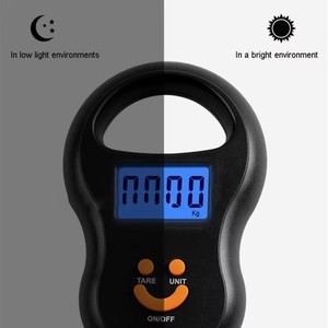 RTS Factory <span class=keywords><strong>Electronic</strong></span> <span class=keywords><strong>50kg</strong></span> 10g Hänge waage LCD-Küche Digital waage Hintergrund beleuchtung Angel gewichte Taschen reisegepäck waage - Product Image 5