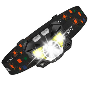 Waterproof Ultralight Camping Headlight Head Torch Cob Led Rechargeable Sensor Plastic Headlamp for Running Hiking - Product Image 1