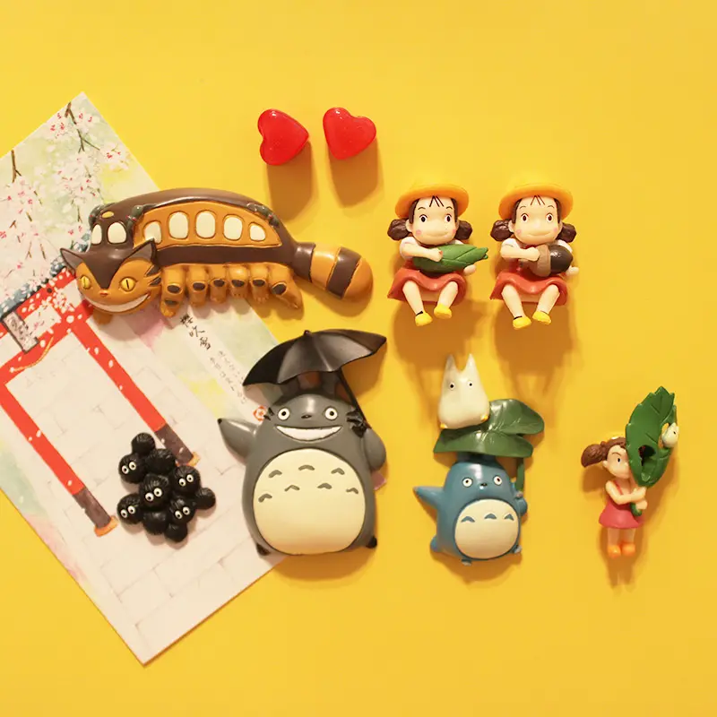 Set Magnet Kulkas Gargamel Jepang, Magnet Kulkas Totoro Lucu Kreatif