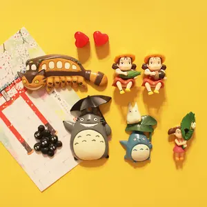 A set Of Japanese Gargamel Refrigerator Magnets Creative Cute Totoro Fridge Magnets