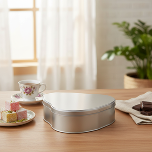 Kontensan L470 Pear-shaped Tin <b>Box</b> 3.5 Lt <b>Turkish</b> <b>Delight</b> Chocolate <b>Box</b> 260 X 240 mm X H62 mm Slip Lid - Product Image 3