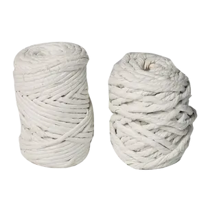 Filato ritorto/corda rotonda in lana di roccia senza polvere resistente al calore