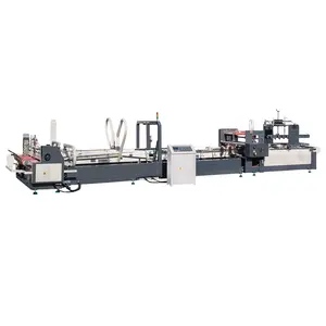 Automatische High Speed Map Gluer Voor Pre-Fold Crash-Lock Bodem 4/6 Hoek Box/ Straight Line Box